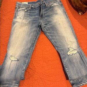 Polo Tompkins Skinny Distressed Blue Jeans